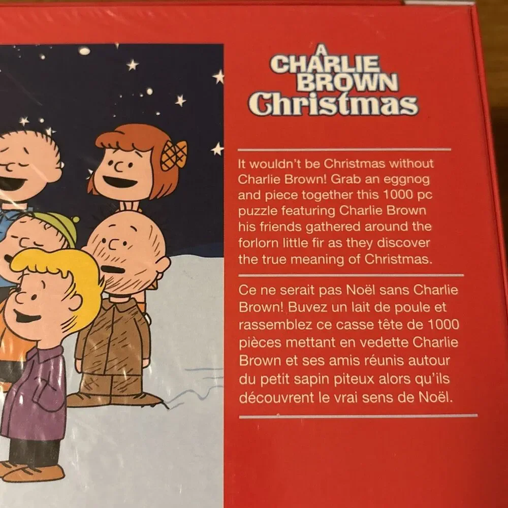 Aquarius Brand Peanuts Charlie Brown Puzzle Christmas 1000 Piece Jigsaw Sealed